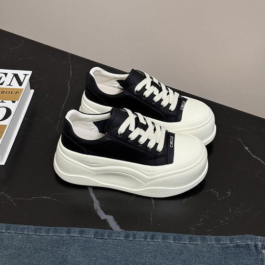 Damen modische Sneakers mit hoher Plateau-Sohle und atmungsaktiver Oberfläche EB