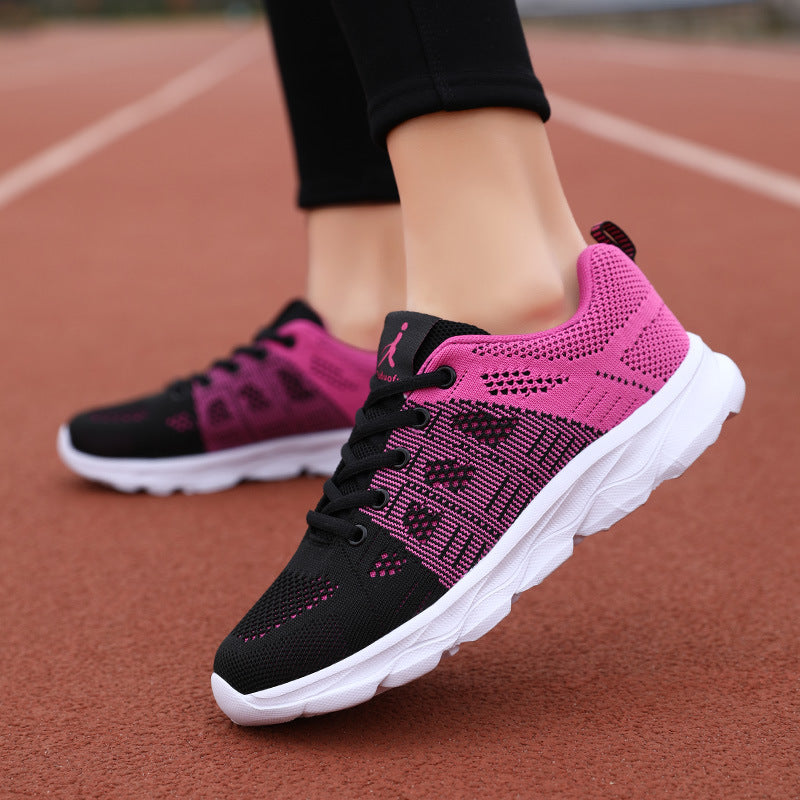 Damen Sportliche Lauf-Sneaker mit atmungsaktiver Mesh-Oberfläche EB