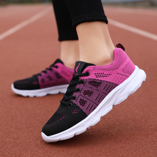 Damen Sportliche Lauf-Sneaker mit atmungsaktiver Mesh-Oberfläche EB
