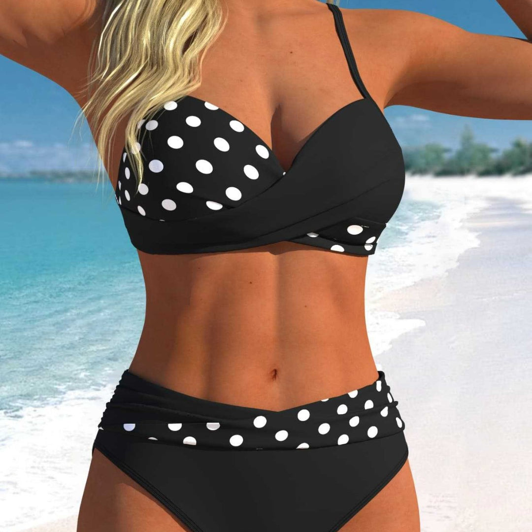 Damen Bikini-Set mit croppenden Oberteil und hohem Taillenschnitt EB