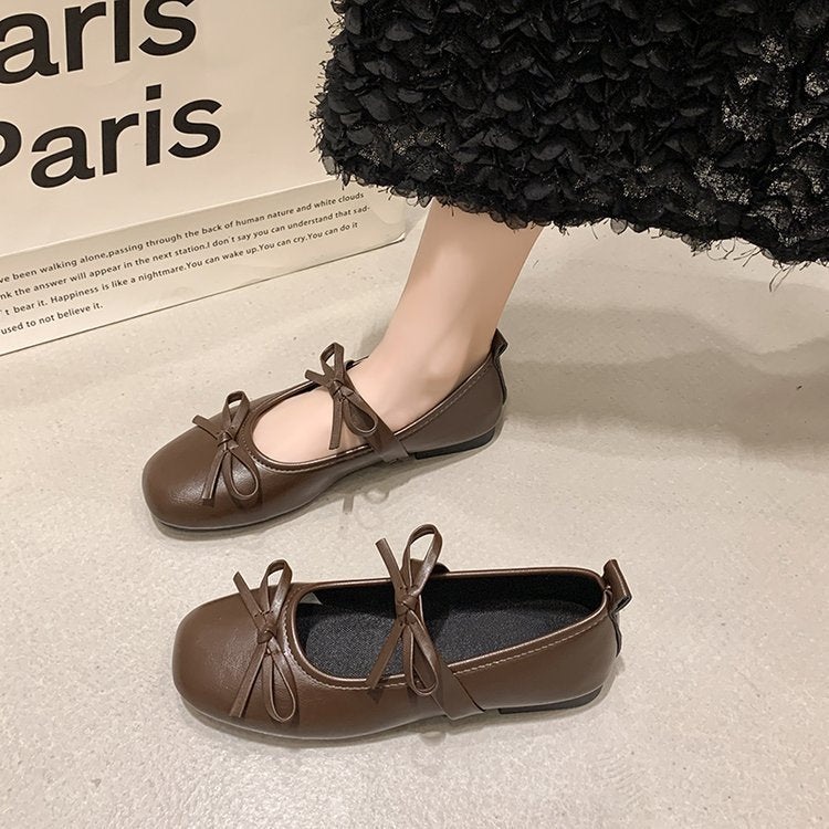 Damen Ballerinas mit dekorativer Schleifenverzierung EB