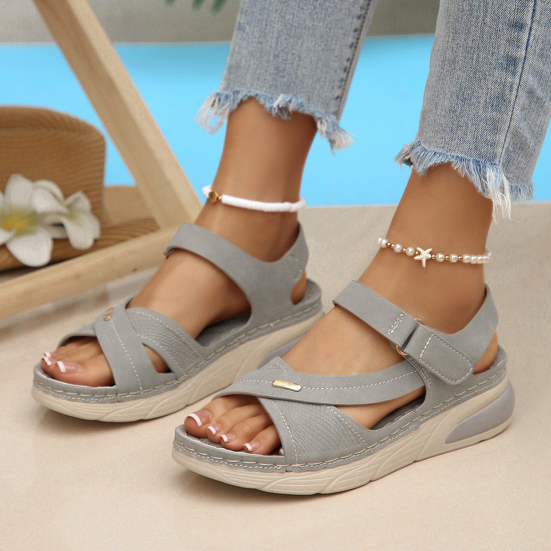 Damen Komfortable Riemchensandalen mit atmungsaktiver Sohle EB