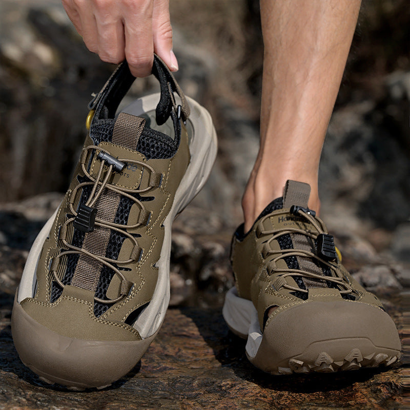 Damen Sportliche Sandalen mit rutschfester Sohle und anatomischer Fußbettung EB