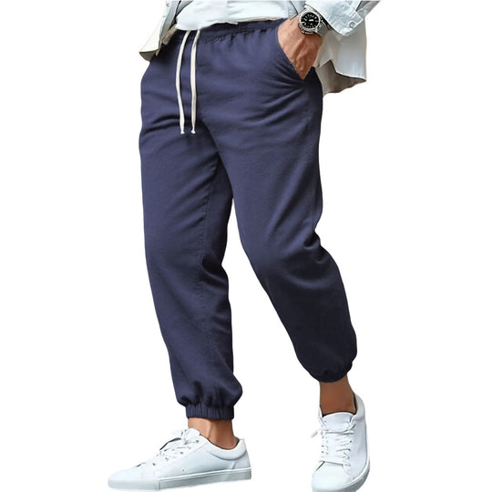 Herren nan tapered Sweat-Jogger mit elastischem Bund, Kordelzug und eingeschlossenen Bündchen EB
