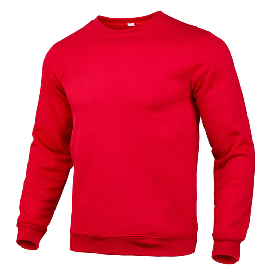 Herren nan klassisches Rundhals-Sweatshirt mit weichem Fleece-Innenfutter, geripptem Saum und verstärkten Nähten EB