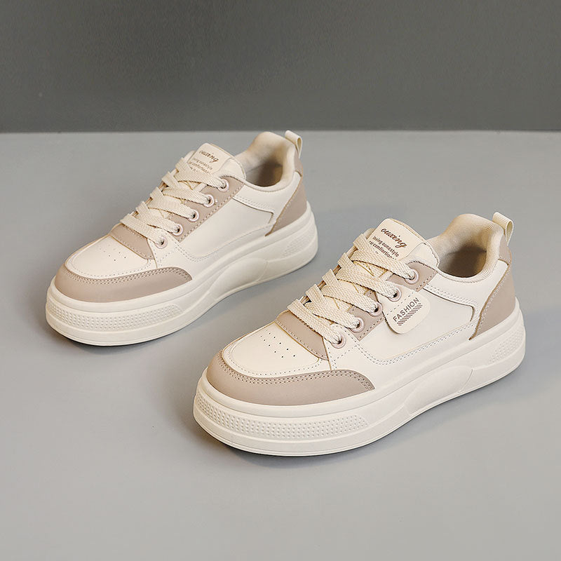 Damen modische Plateau-Sneaker mit zeitgemäßem Design und gepolsterter Sohle EB