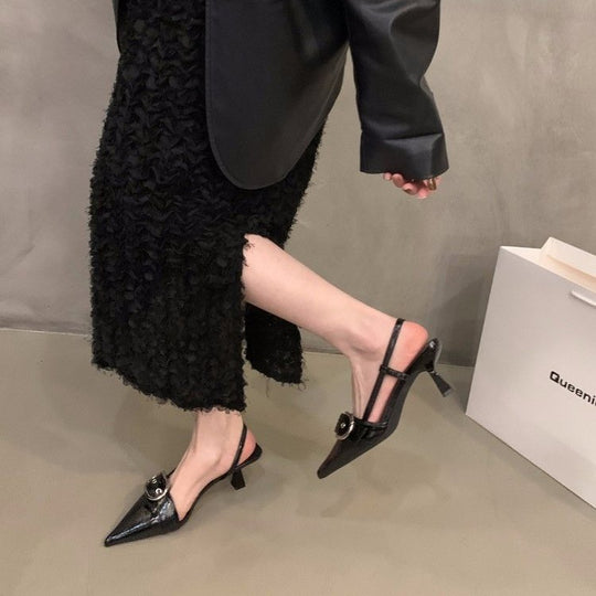 Damen Slingback-Pumps mit modischer Schnalle EB