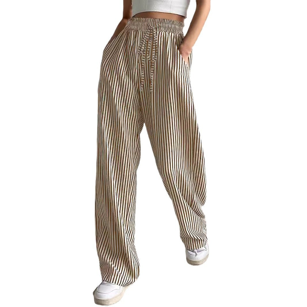Damen Weite Streifen-Hose EB