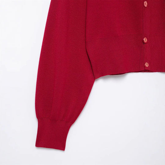 Damen Kuschelige Strickjacke mit herzförmigen Knöpfen EB