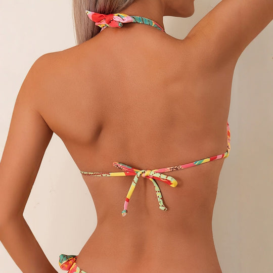 Damen Triangel-Bikini mit raffinierten Bindebändern EB