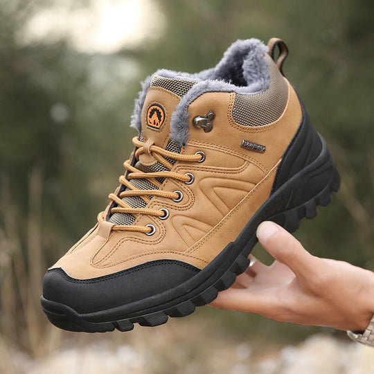 Herren wasserdichte Winter-Trekkingschuhe mit gefüttertem Innenfutter, verstärkter Zehenkappe und griffiger Profilsohle EB