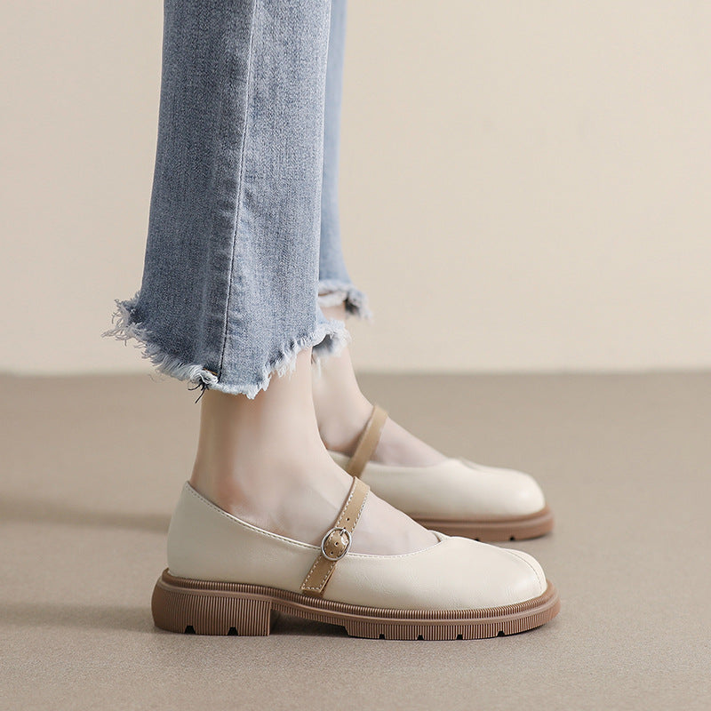 Damen Mary-Jane Ballerinas mit praktischem Riemen und stabiler Sohle EB