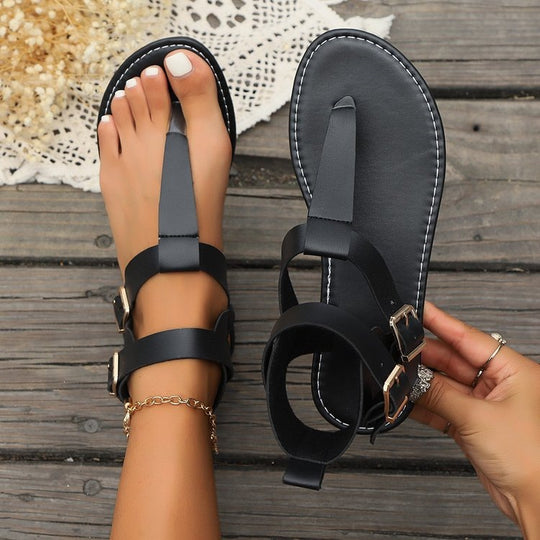 Damen Fußfreundliche Sandalen mit verstellbarem Riemendesign EB