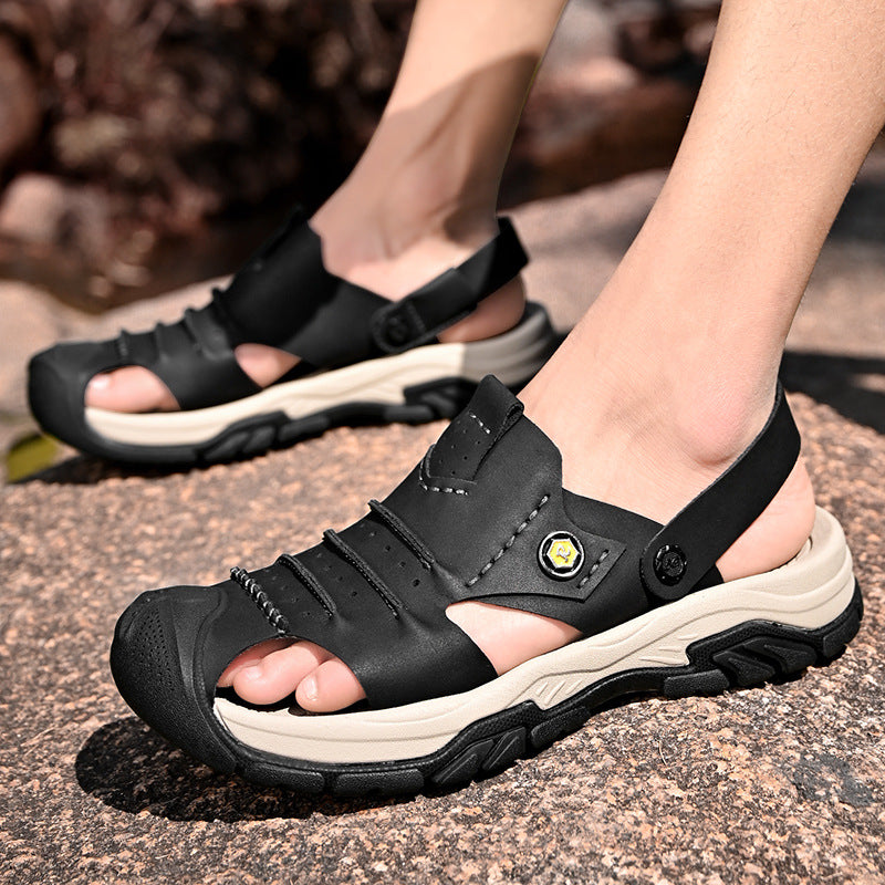 Herren Outdoor Freizeitsandalen mit rutschfester Sohle und verstellbarem Riemen EB