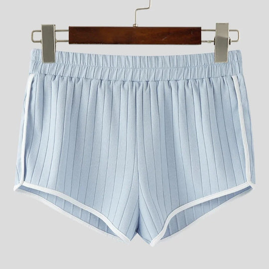 Damen nan plissierte Freizeit-Shorts mit elastischem Komfortbund und Kontrastpaspel EB