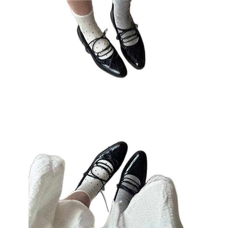 Damen elegante Ballerinas mit Double-Cross Riemchen EB