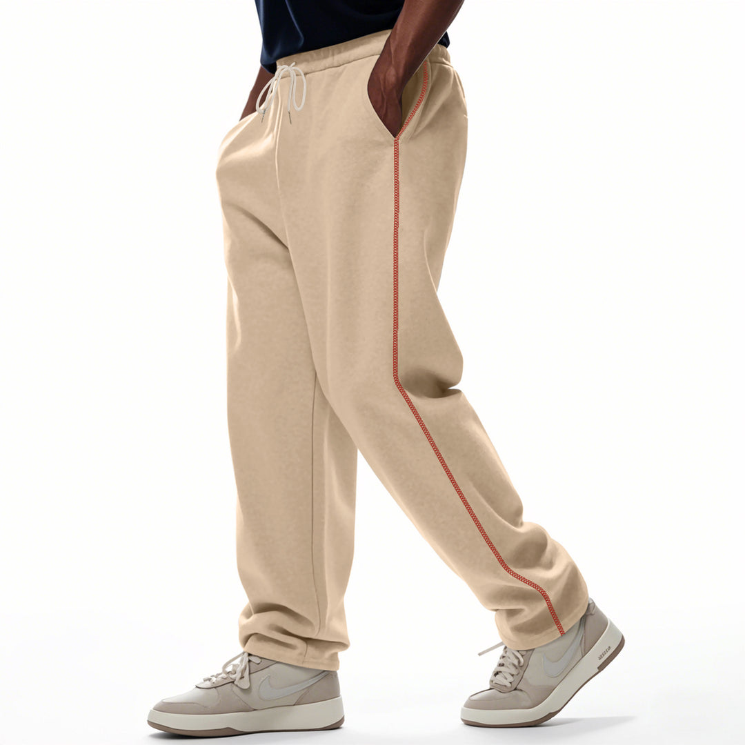 Herren nan locker sitzende Sweatpants mit seitlicher Ziernaht, elastischem Komfortbund und tiefen Eingrifftaschen EB