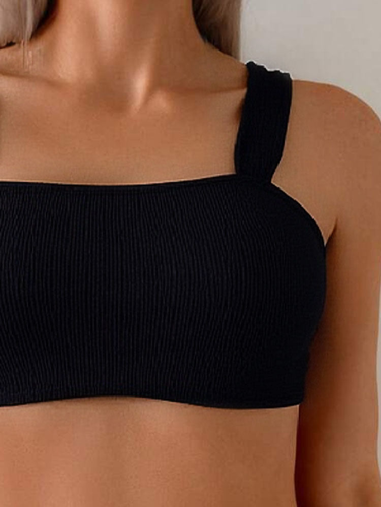 Damen Bandeau-Bikini mit breiten Trägern EB