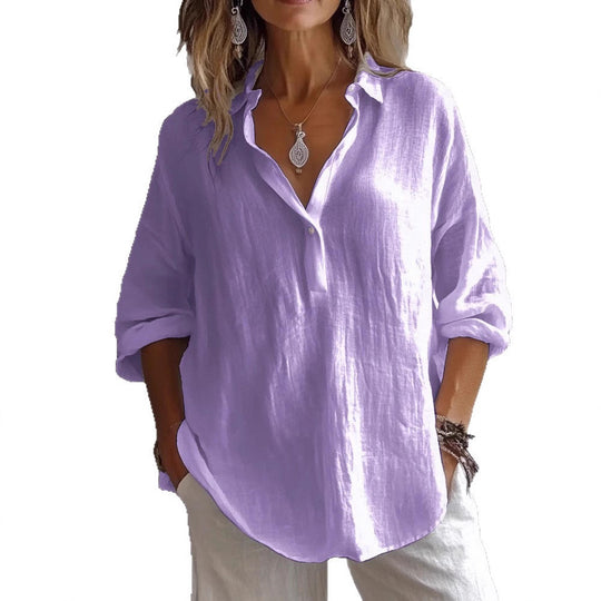 Damen Leichte Leinenbluse EB