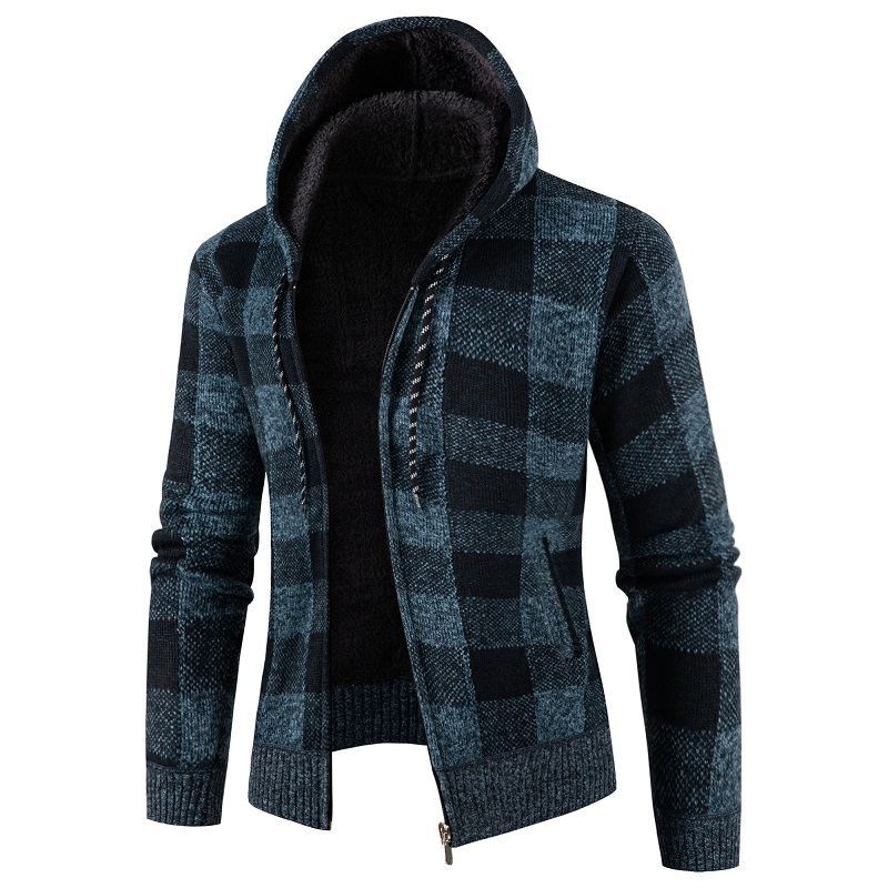 Herren modische Kapuzenjacke mit weichem Innenfutter EB