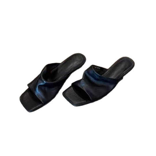 Damen bequeme Mules mit elegantem Riemendesign EB