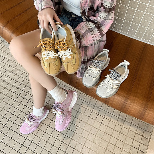 Damen Chunky Sneaker mit rutschfester Sohle und atmungsaktivem Obermaterial EB