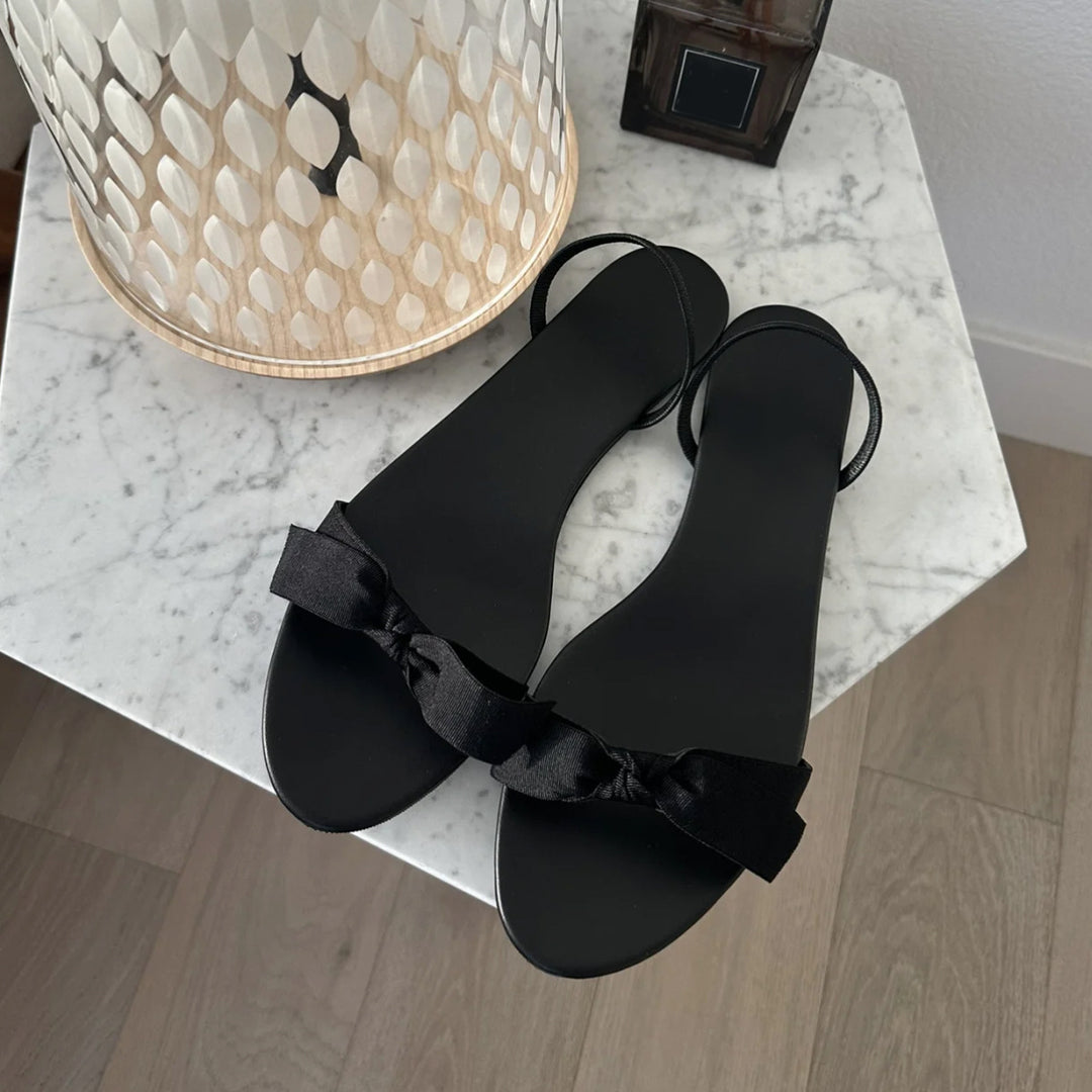 Damen Zehentrenner-Sandalen mit süßem Schleifendetail und komfortablem Fußbett EB