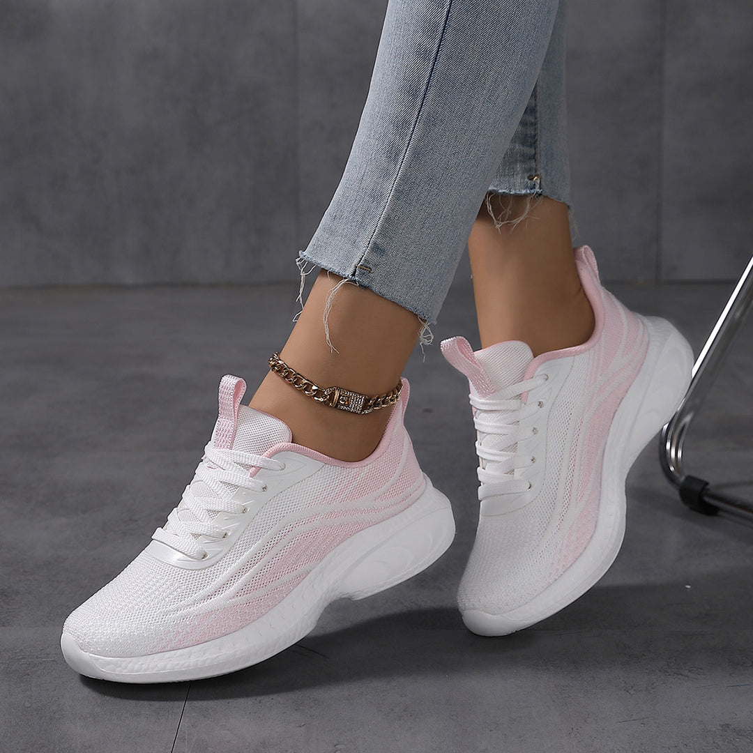 Damen atmungsaktive Freizeitschuhe mit elastischem Design EB