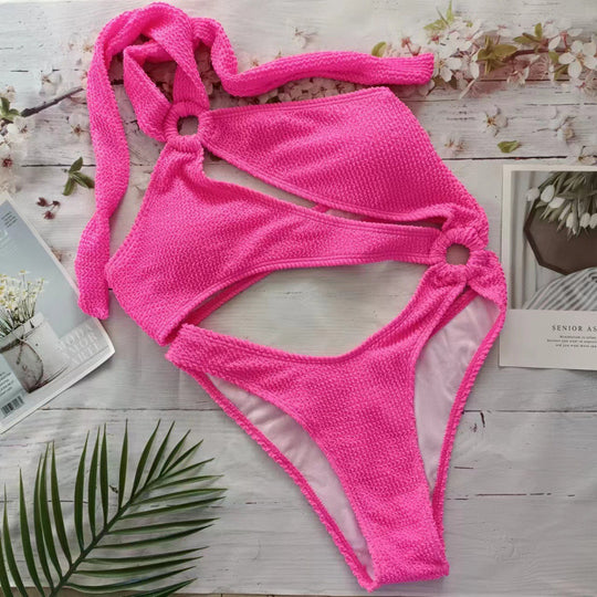 Damen Triangel-Bikini mit aufregendem Cut-Out und elastischem Stoff EB