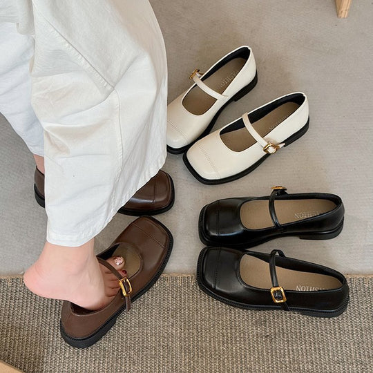 Damen Ballerinas mit elegantem Schnallen-Detail und hochwertiger Verarbeitung EB