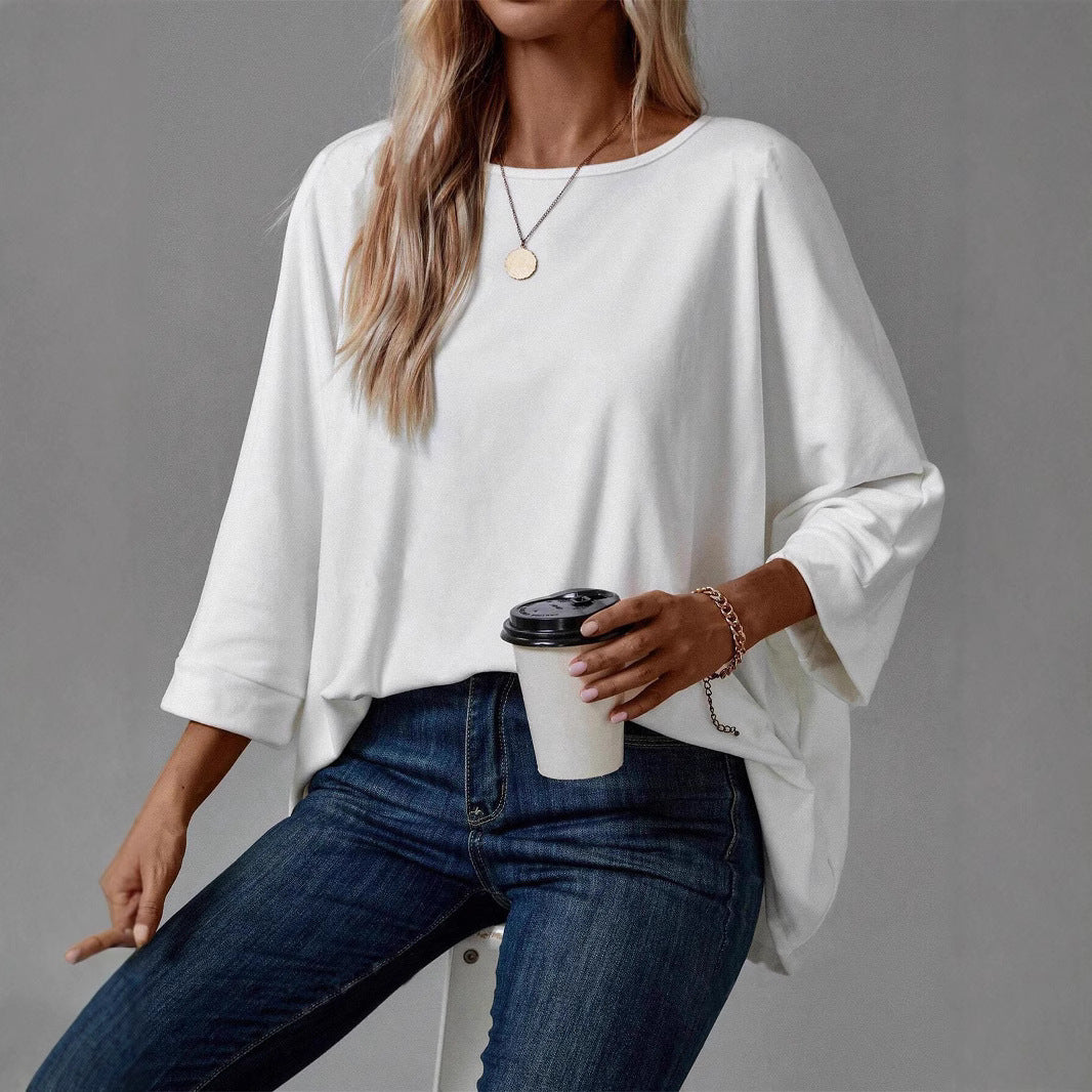 Damen Oversized Oberteil mit lässigem Schnitt und überschnittenen Ärmeln EB