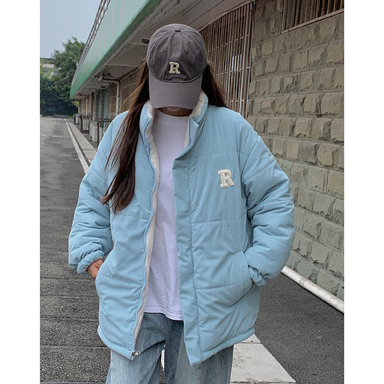 Damen Casual Steppjacke mit hohem Kragen und Seitentaschen EB