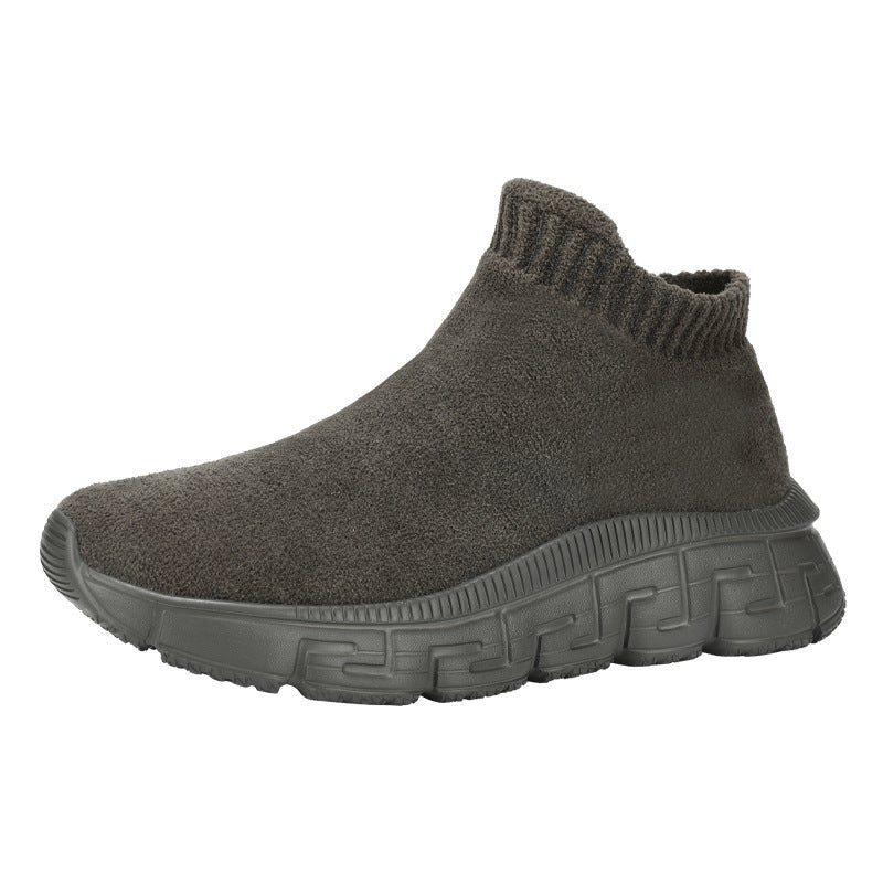 Damen Bequeme Stretch-Sneaker mit hochgezogenen Fersenpolstern EB
