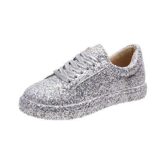 Damen Glitzernde Freizeit-Sneaker mit atmungsaktiver Sohle und rutschfestem Design EB