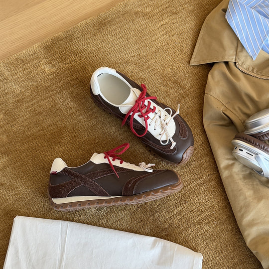 Damen modische Sneaker mit doppeltem Schnürsystem und atmungsaktiver Sohle EB