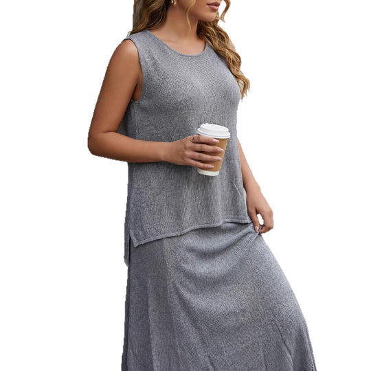 Damen lässiges Tragekleid aus leichtem Strickmaterial EB