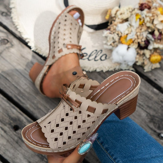 Damen Elegante Sonnenüberraschungs-Sandalen mit modischem Schnitt EB