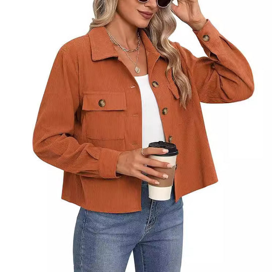Damen lässige Overshirt-Jacke EB