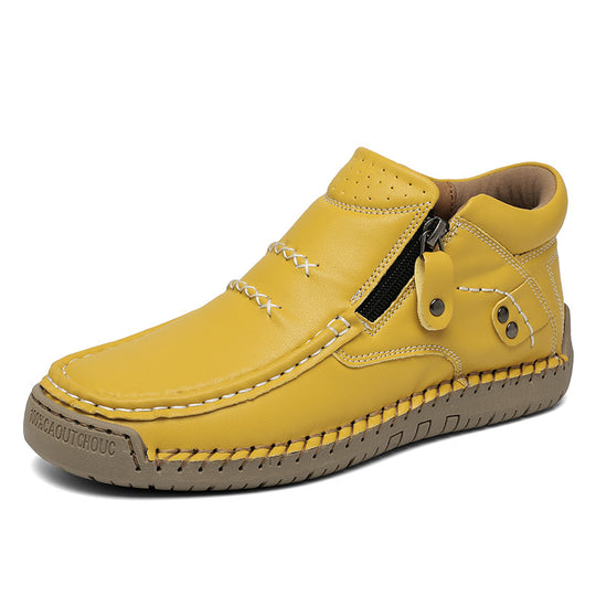 Herren Bequeme und modische Stiefeletten mit Reißverschluss EB