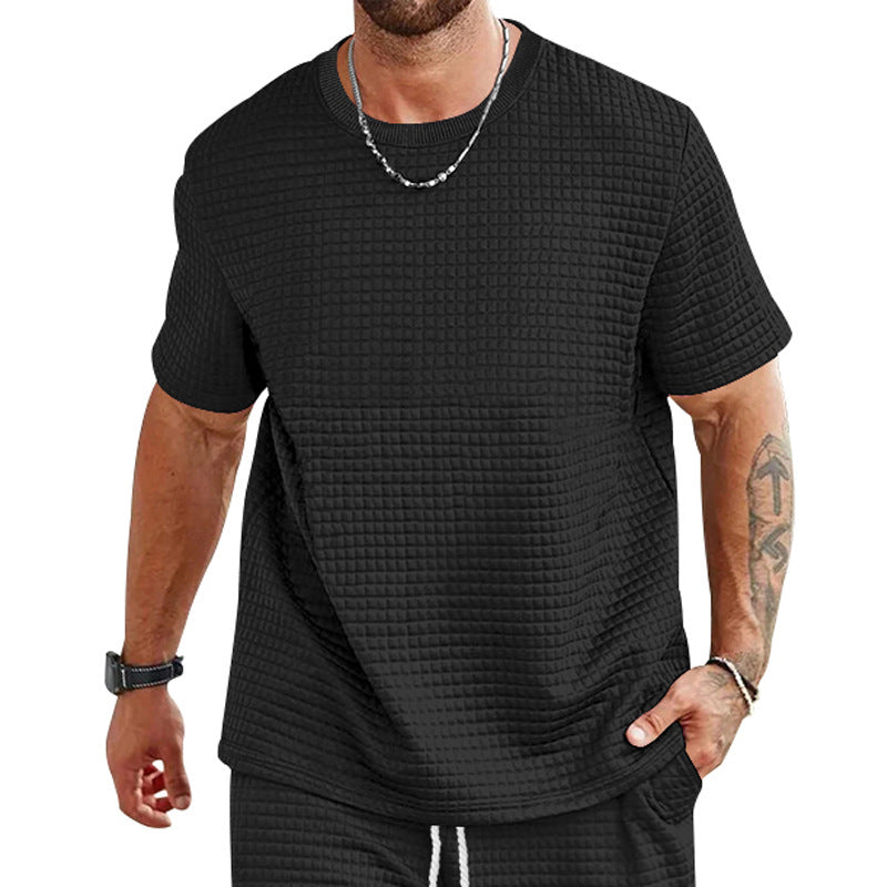 Herren lässiges T-Shirt mit strukturiertem Design EB