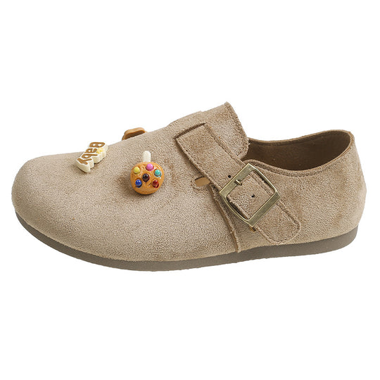 Damen Komfortable Clogs mit modischem Schnallen-Design und verspielten Details EB