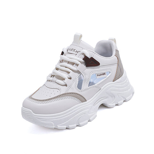 Damen Sportliche Chunky Sneakers mit atmungsaktiver Mesh-Oberfläche und stoßdämpfender Sohle EB