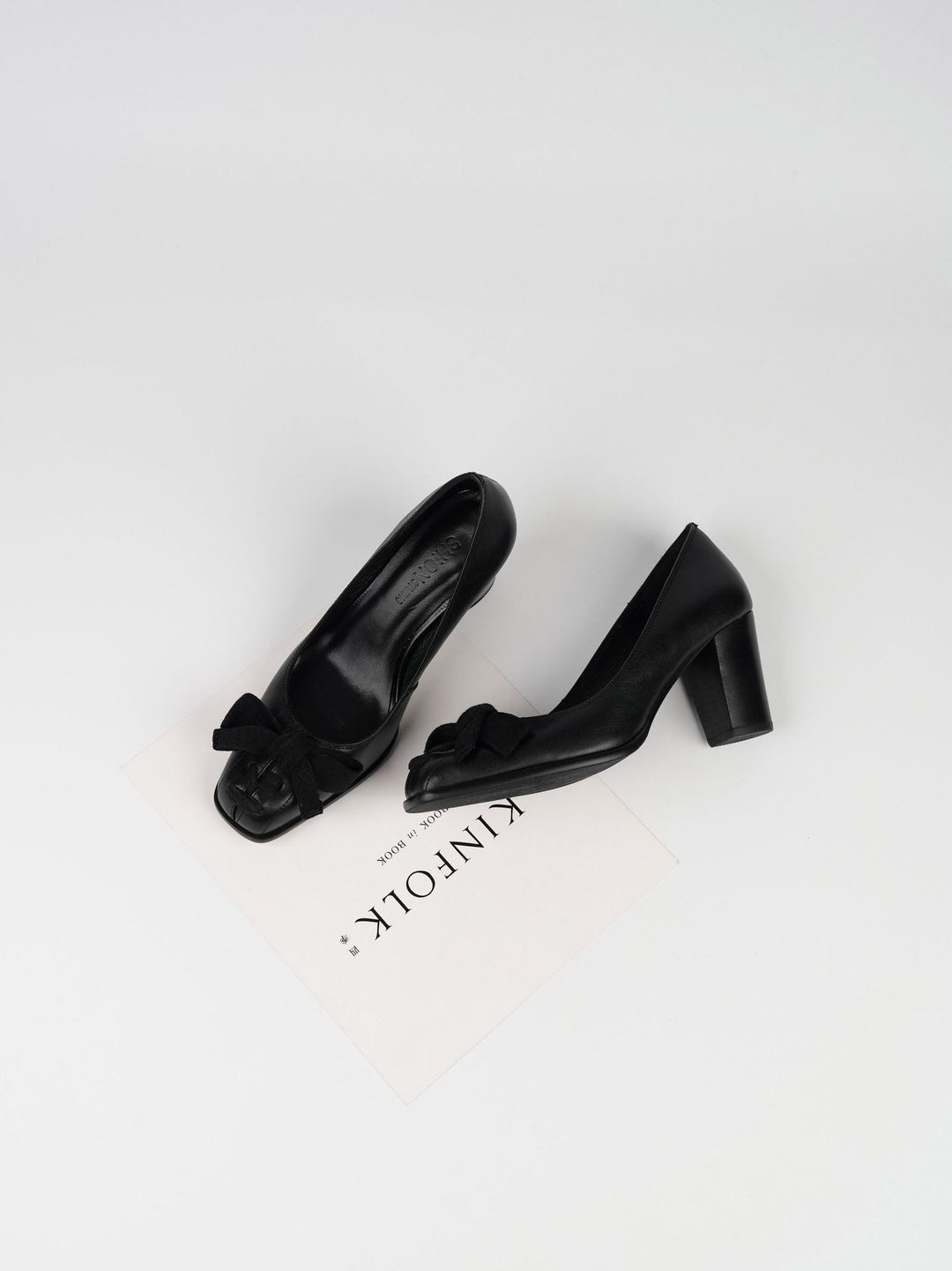 Damen elegante Pumps mit modischer Schleifenapplikation EB