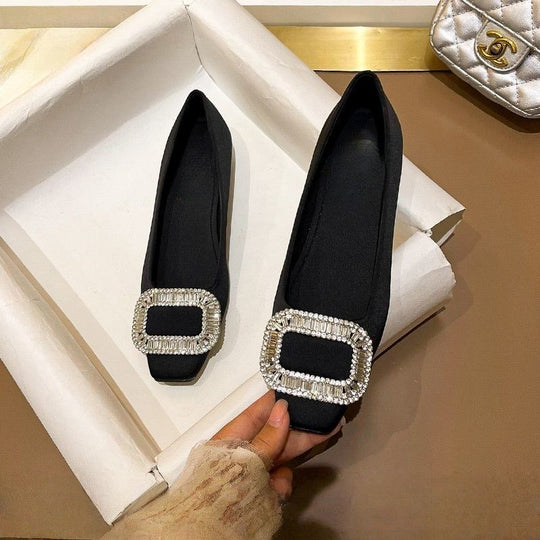Damen Ballerinas mit funkelndem Strass-Detail EB
