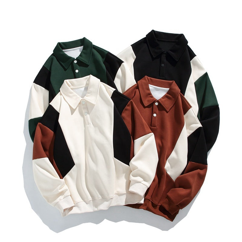 Damen modischer Polo-Pullover mit angesagten Farbkontrasten EB