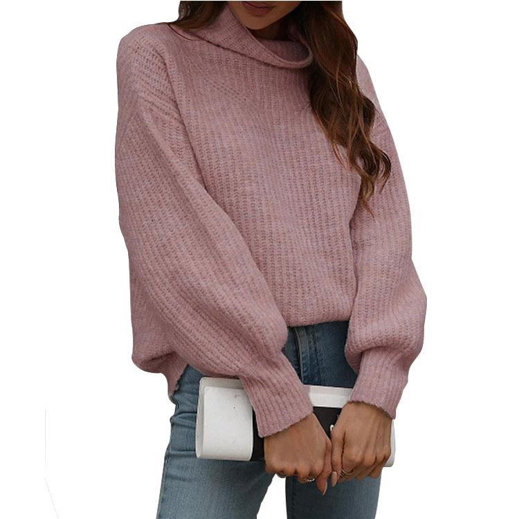 Damen Großer, gemütlicher Pullover mit weichem Rollkragen EB