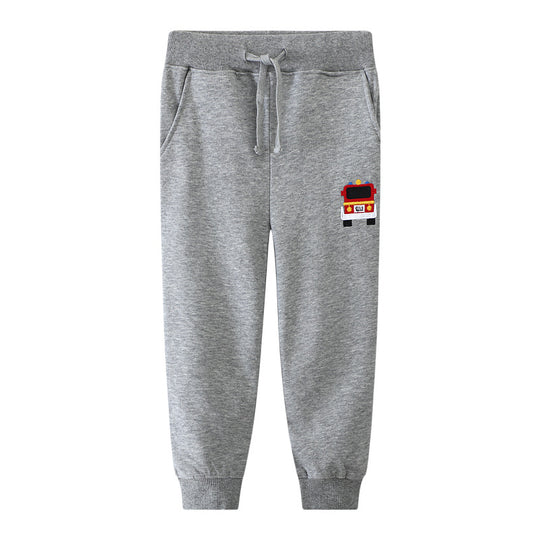 Jungen bequeme Sweatpants mit Feuerwehr-Motiv EB