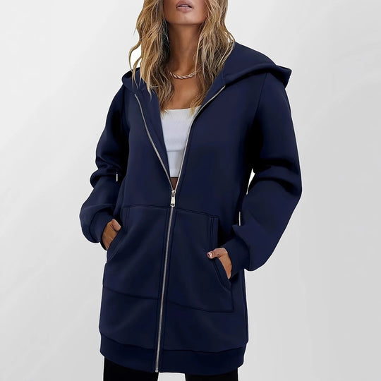 Damen Kapuzensweatjacke mit großzügigen Taschen von EB