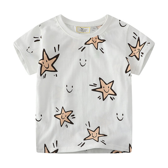 Kinder T-Shirt mit fröhlichem Sternenmuster EB
