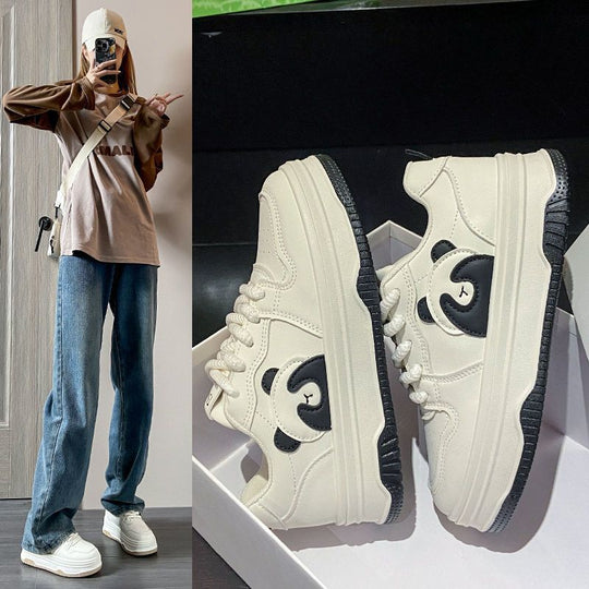 Damen Modische Sneaker mit Pandadesign EB